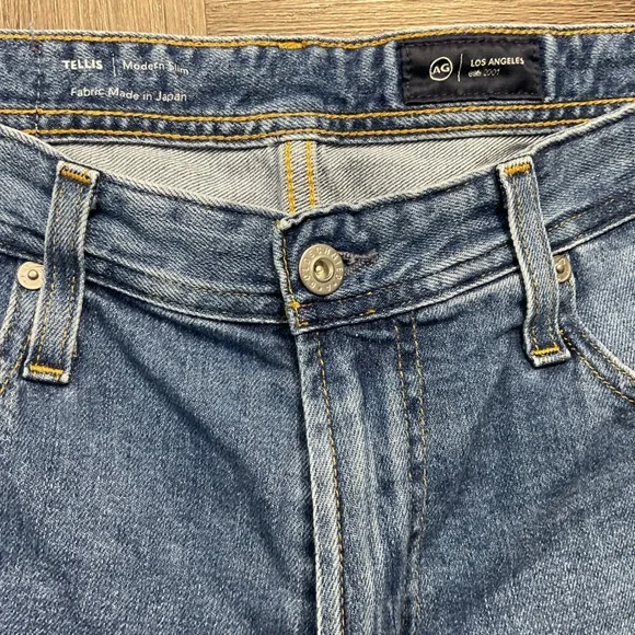 AG Adriano Goldschmied Tellis Modern Slim Jeans Mens 32x34 Blue Japanese Fabric - Picture 4 of 9